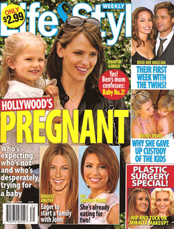 Illustration for article titled This Week In Tabloids: Matthew McConaughey's Son, Angelina's Fake Baby, Sarah Jessica Parker's Cheating Husband